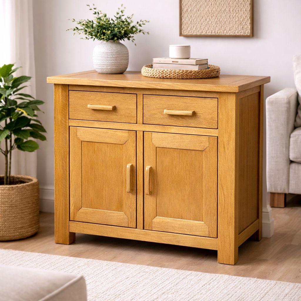 Solid Oak Storage Cabinet