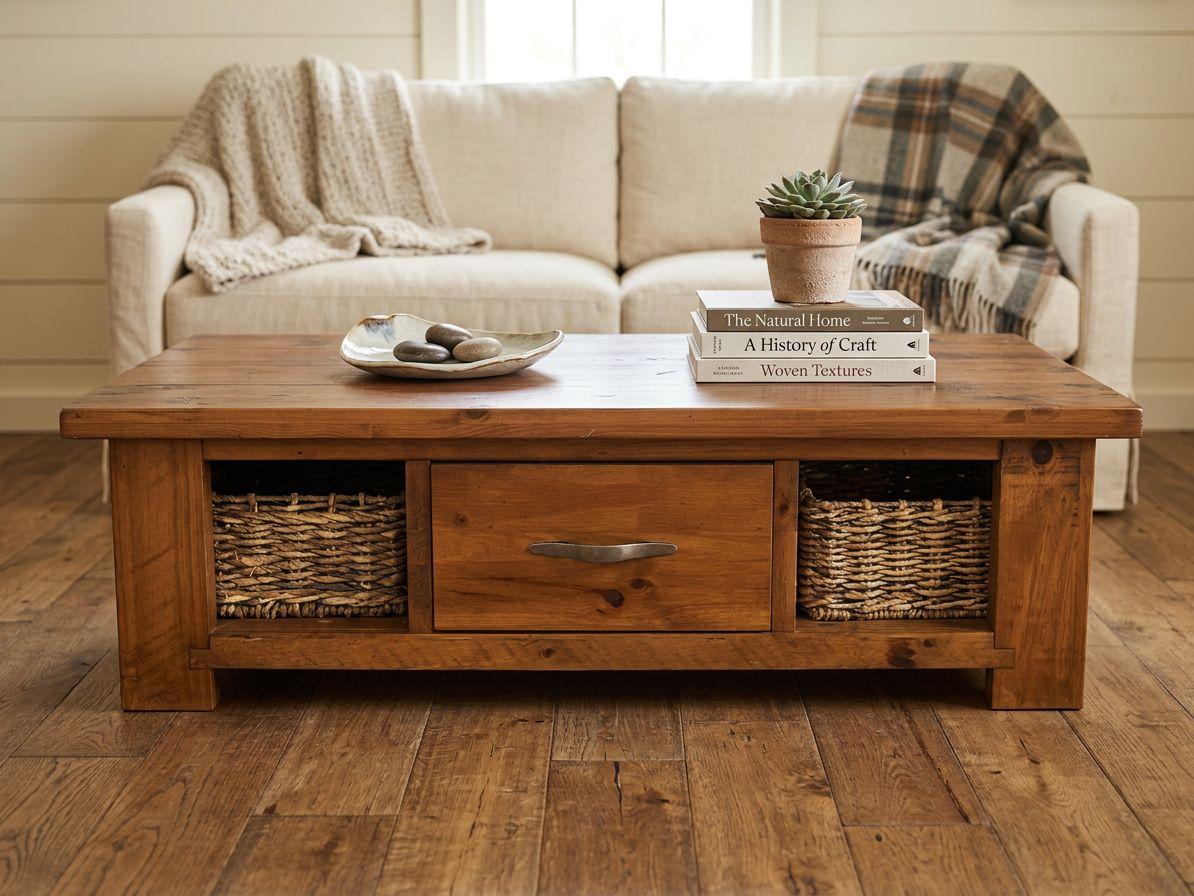 Savannah Rustic Storage Coffee Table