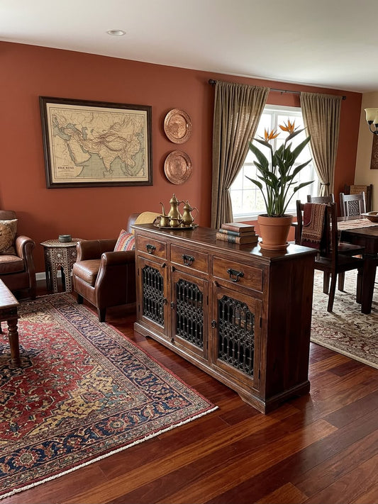 Heritage Carved Wood Sideboard