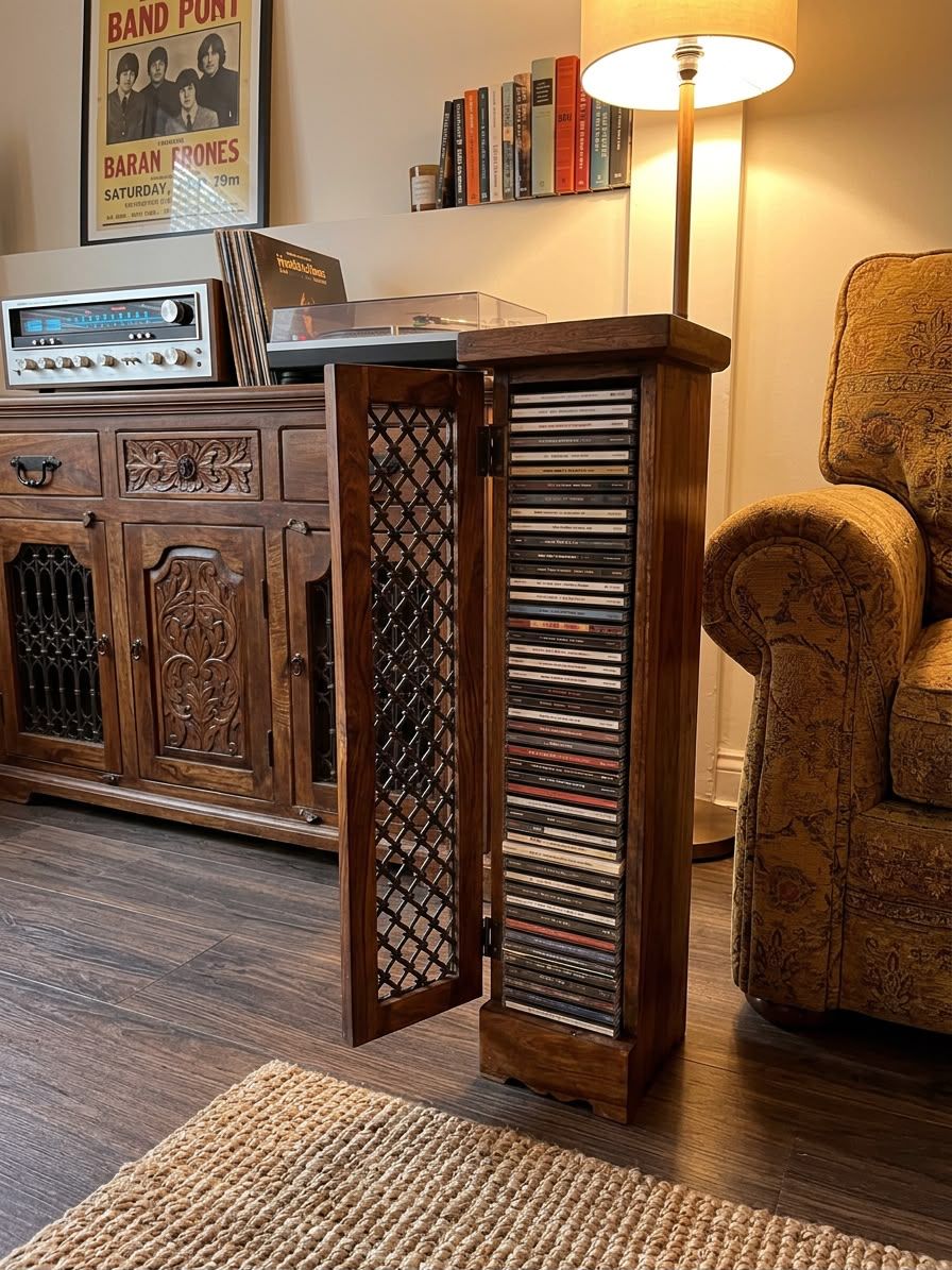 Jali CD Storage Cabinet